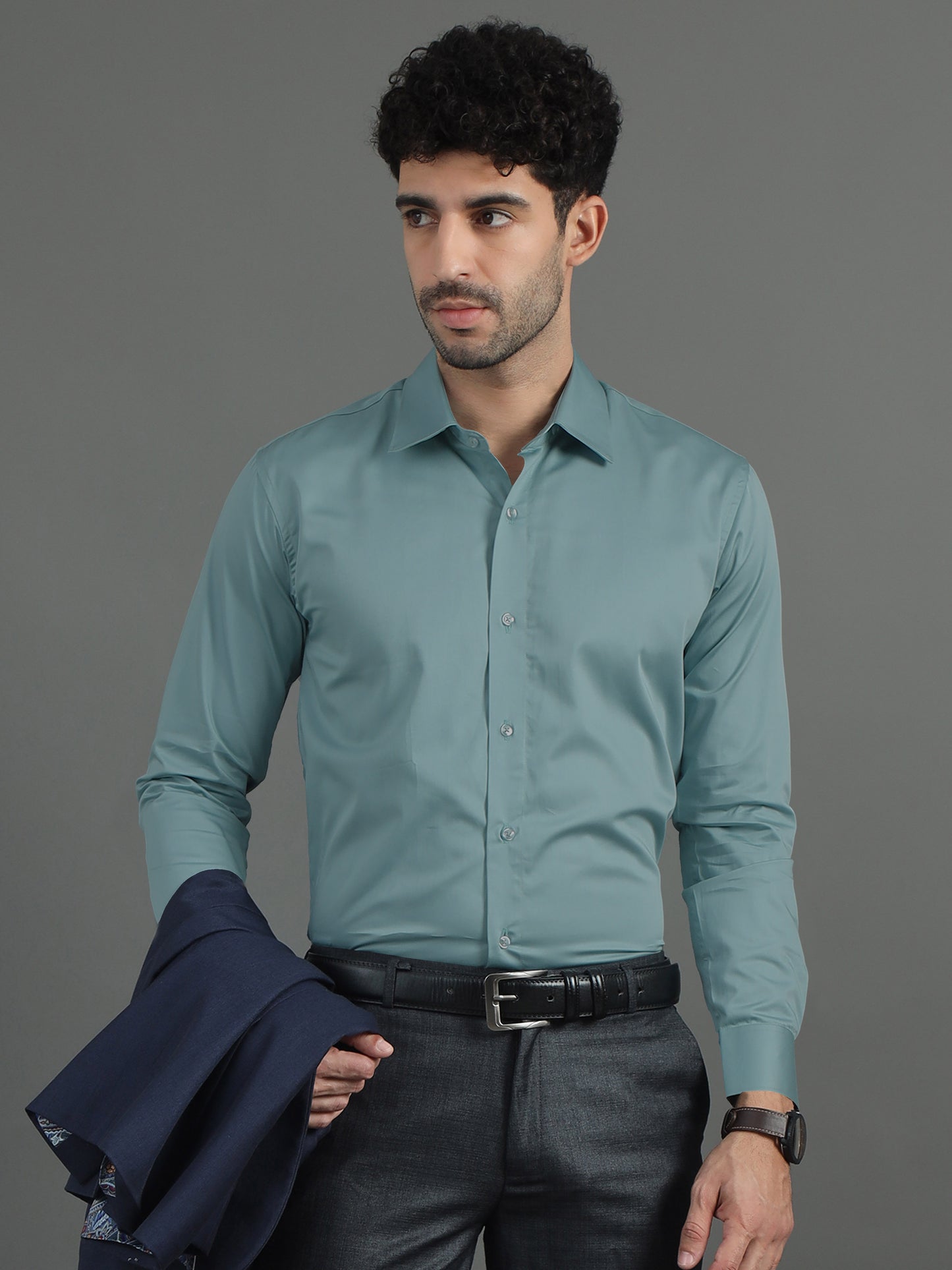 Safari Green SHATIN PREMIUM GIZA COTTON SHIRT