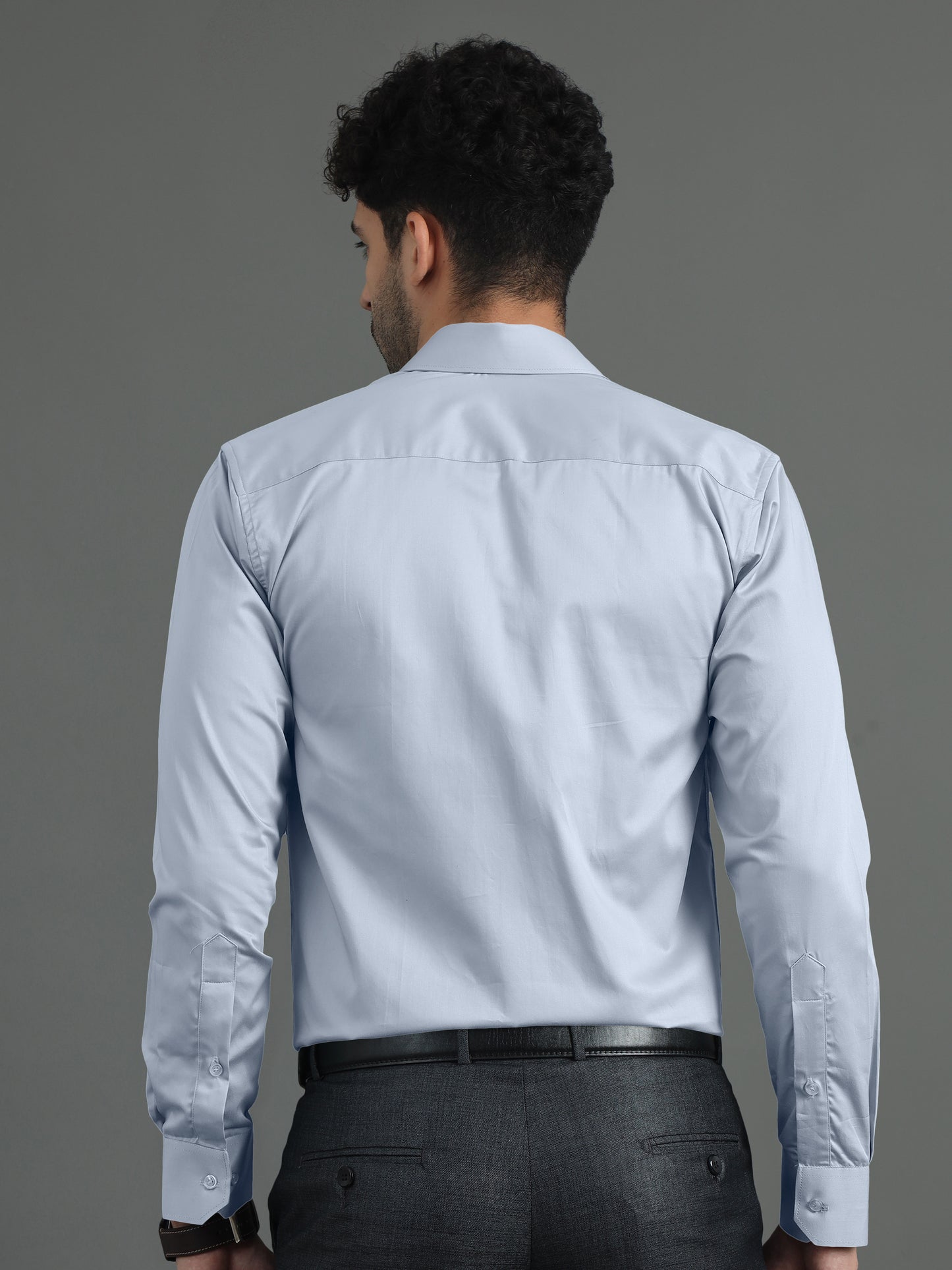 Light sky Blue SHATIN PREMIUM GIZA COTTON SHIRT