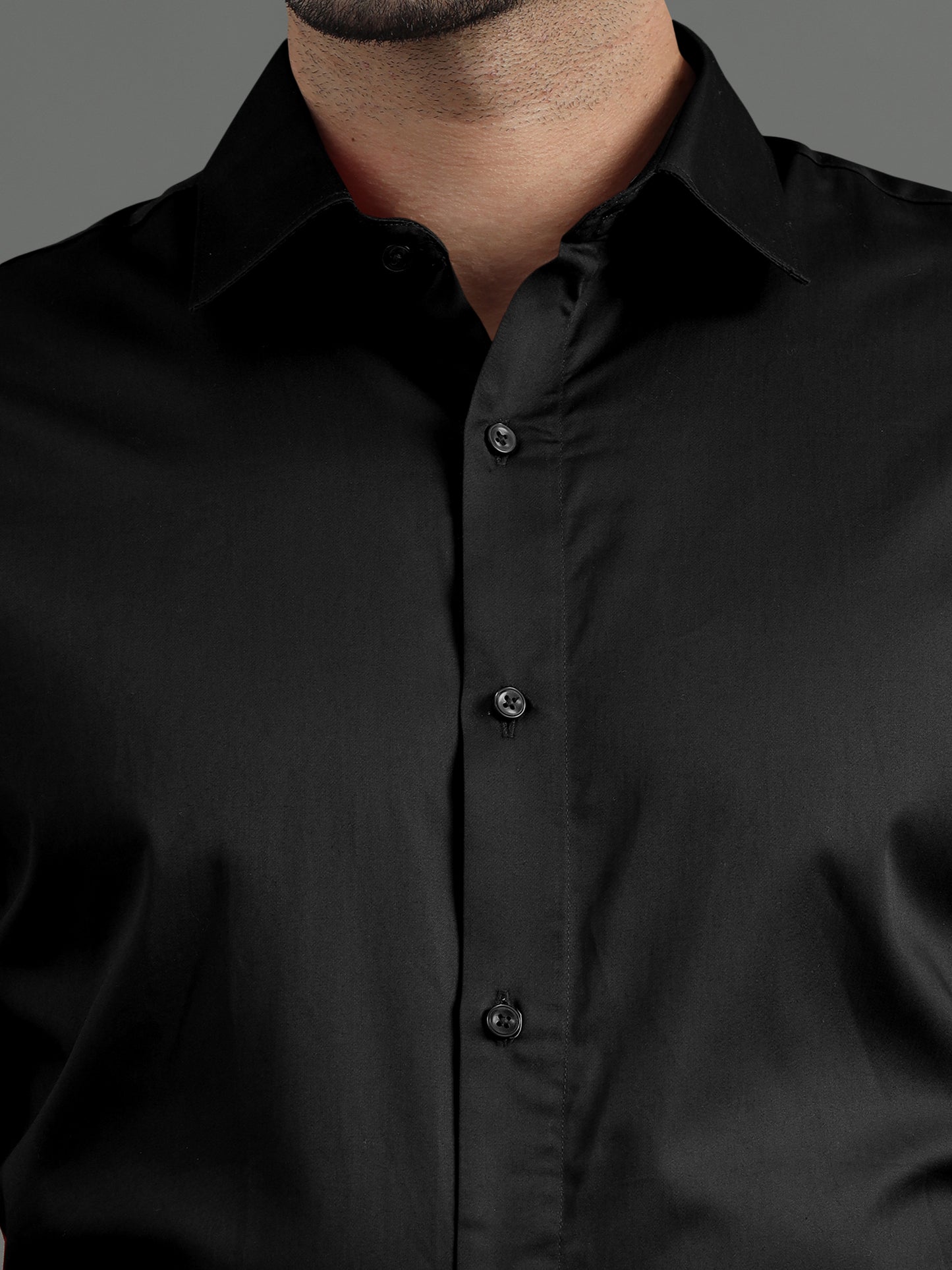 Men's Giza Cotton Shirt  Black– Premium Soft & Breathable Casual Button-Up