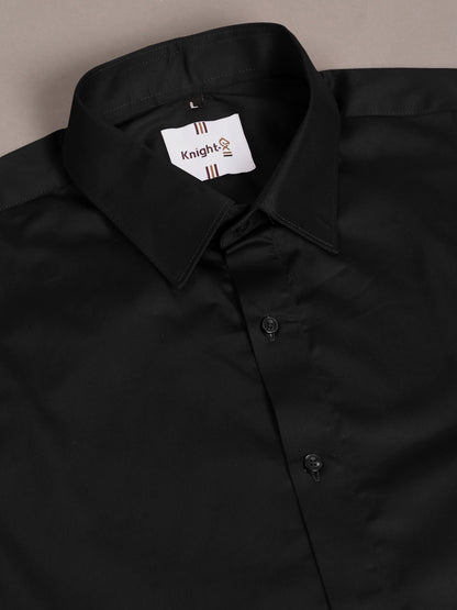 Men's Giza Cotton Shirt  Black– Premium Soft & Breathable Casual Button-Up