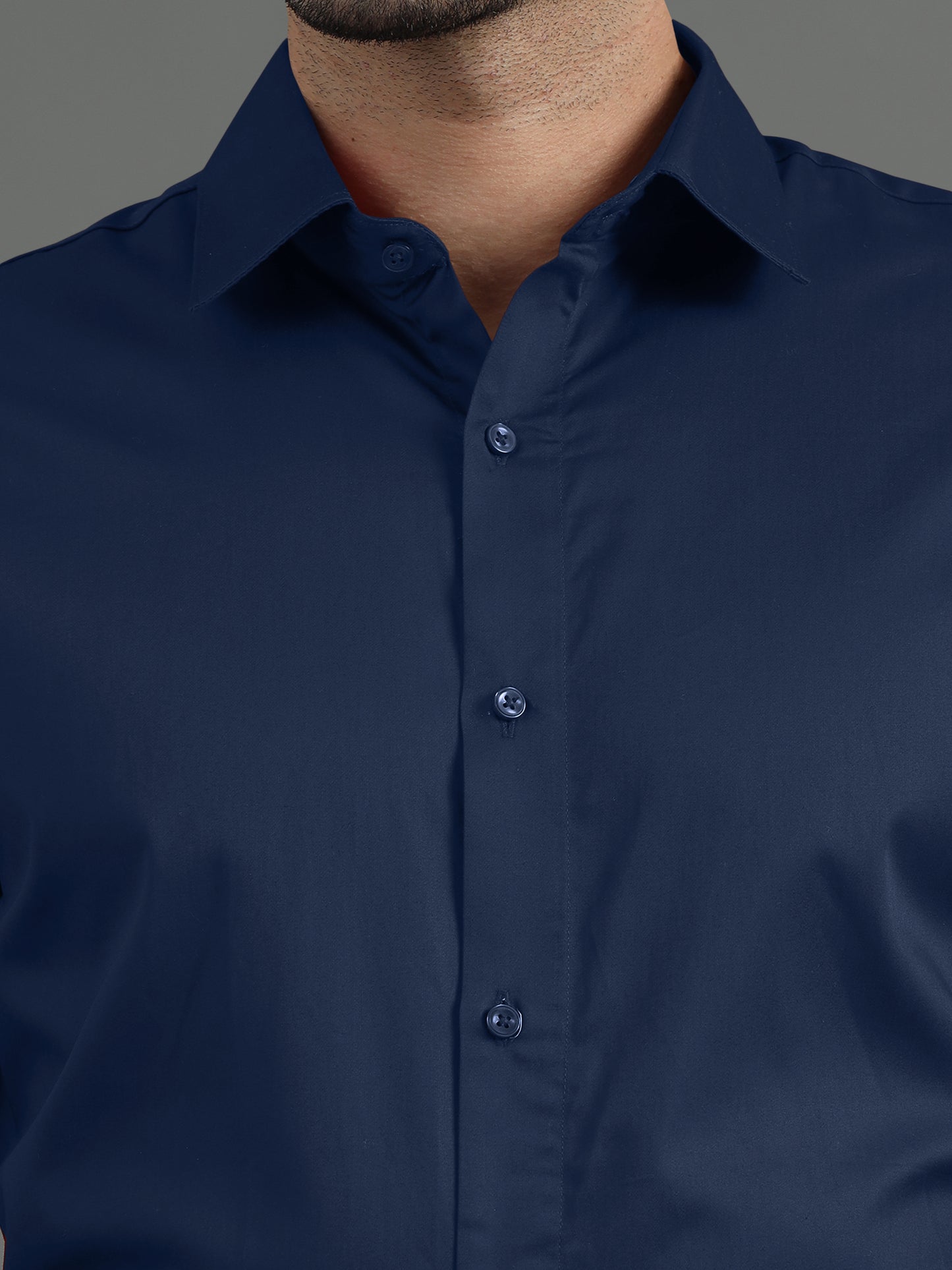 Men's Giza Cotton Shirt Dark Blue– Premium Soft & Breathable Casual Button-Up