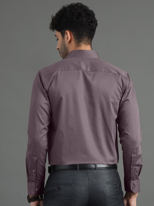 Men's Giza Cotton Shirt Purple– Premium Soft & Breathable Casual Button-Up