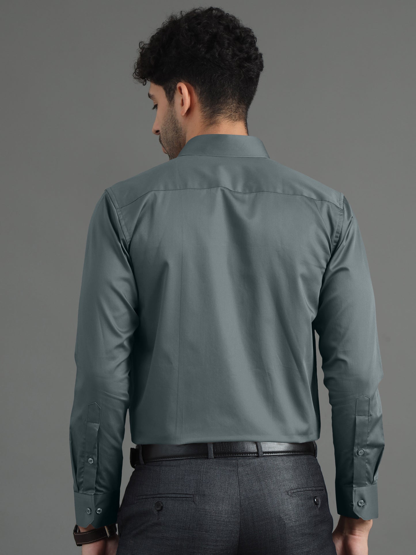 Men's Giza Cotton Shirt Grey– Premium Soft & Breathable Casual Button-Up