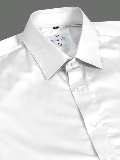 White SHATIN PREMIUM GIZA COTTON SHIRT