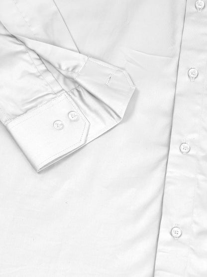 White SHATIN PREMIUM GIZA COTTON SHIRT